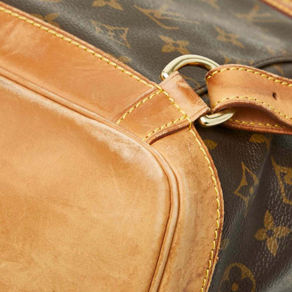 LOUIS VUITTON Authentic Brown Monogram Leather Backpack - Picture 6 of 14